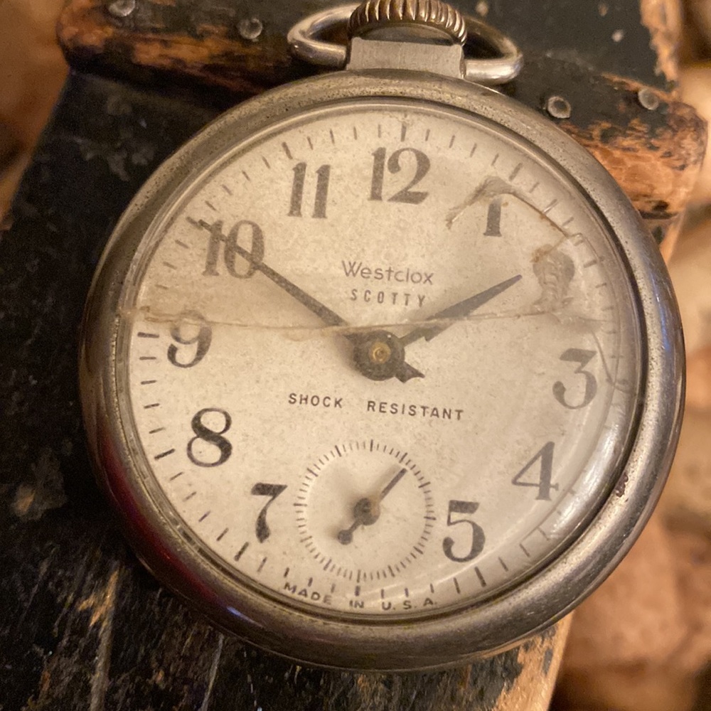 Antique Westclox Scotty pocket watch - Picture 3 of 4